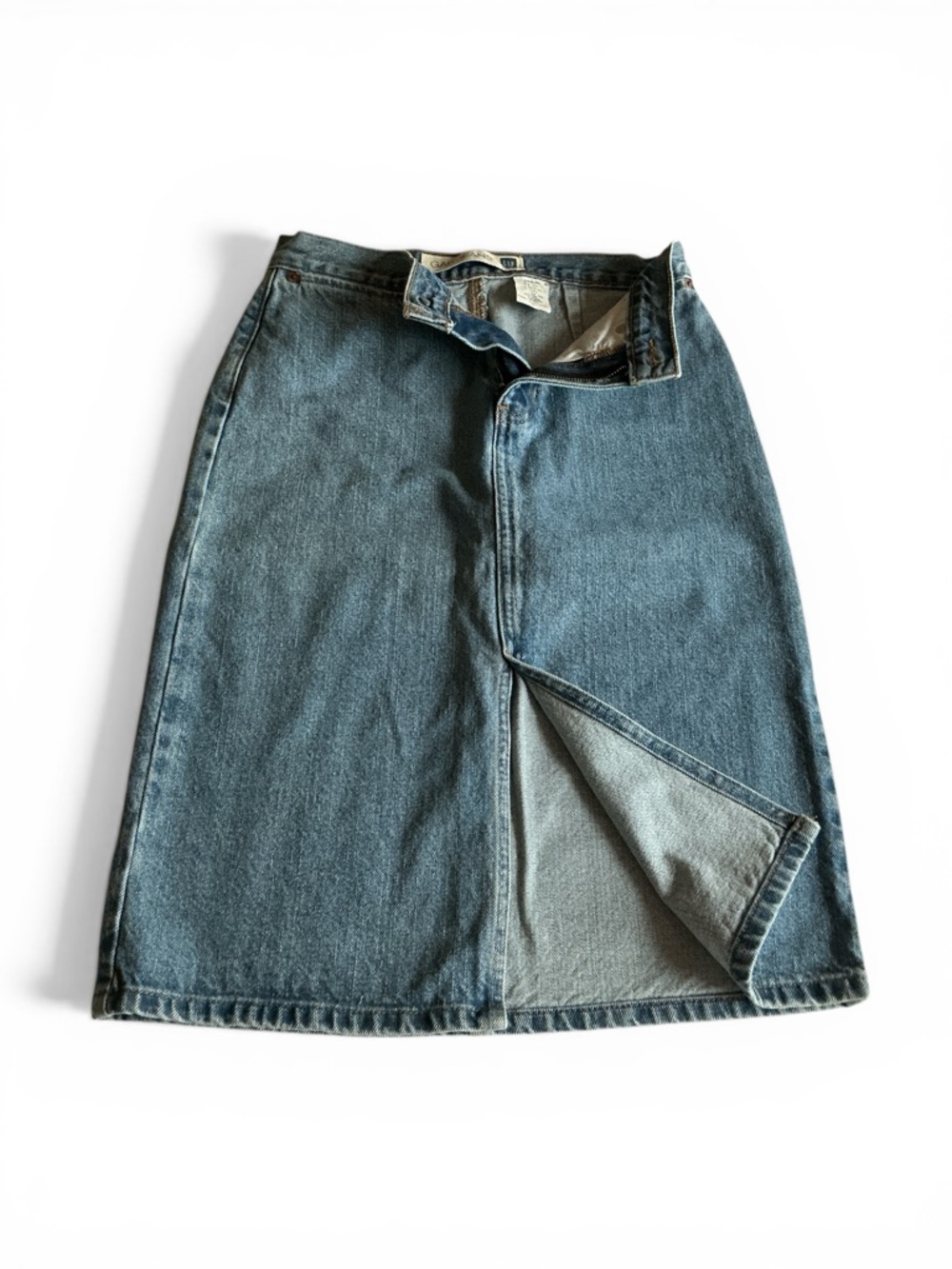 GAP Denim Skirt Midi Blue Denim Skirt Short Rivet Y2K Midi Pencil